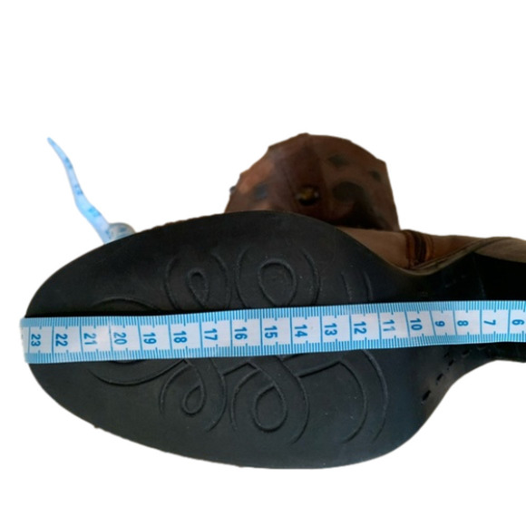 Vtg Italian ALTO GRADIMENTO Womens Brown Suede leather Cowboy boots - Picture 7 of 17